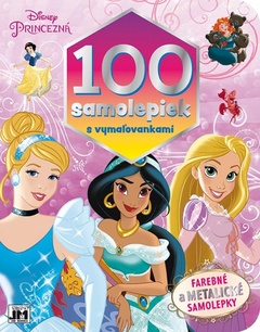 obálka: 100 samolepiek s vymaľovankami/ Princezné