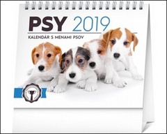 obálka: Psy, s menami psov - stolový kalendár 2019