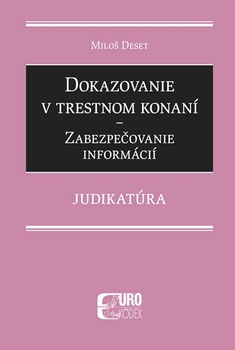 obálka: Dokazovanie v trestnom konaní