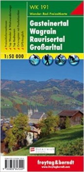 obálka: Gasteiner Tal, Wagrain, Grossartal 1:50 000 automapa