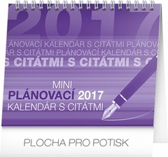 obálka: Plánovací kalendár s citátmi - stolní kalendár 2017