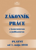 obálka: Zákonník práce s komentárom a judikatúrou platný od 1. mája 2018