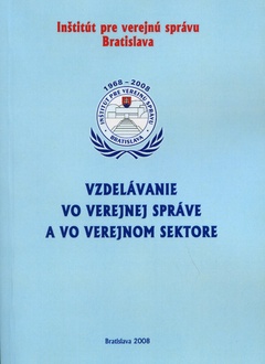 obálka:  Vzdelávanie vo verejnej správe a vo verejnom sektore 