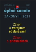 obálka: Aktualizácia II/3 2021 Zákon o verejnom obstarávaní, Zákon o priestupkoch