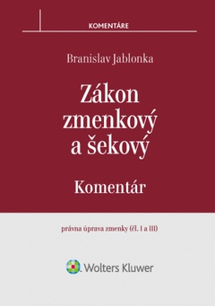 obálka: Zákon zmenkový a šekový - komentár