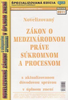 obálka: ZÁKON O MEDZINÁRODNOM PRÁVE SÚKR.A PROCESNOM 2011