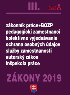 obálka: Zákony 2019 III-A