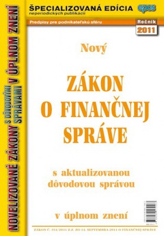 obálka: NOVÝ ZÁKON O FINANČNEJ SPRÁVE 2011