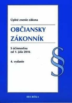 obálka: Občiansky zákonník. Úzz, 4. vydanie 2016