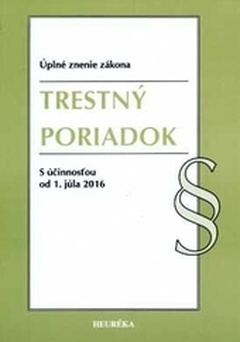 obálka: Trestný poriadok. Úzz, 2016