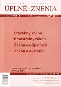 obálka: UZZ 34/2013 Stavebný zákon