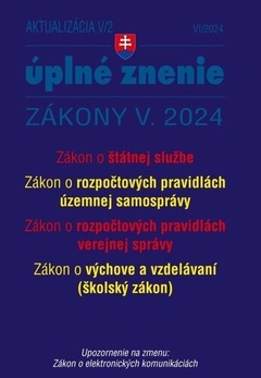 obálka: Aktualizácia  V/2 2024 Zákon o štátnej s