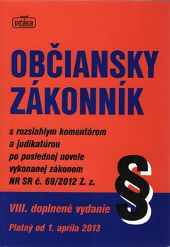 obálka: OBČIANSKY ZÁKONNÍK VIII.OD 1.4.2013