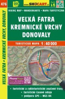 obálka: Veľká Fatra, Kremnické vrchy, Donovaly 1:40 000