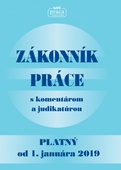 obálka: Zákonník práce s komentárom a judikatúrou platný od 1. januára 2019