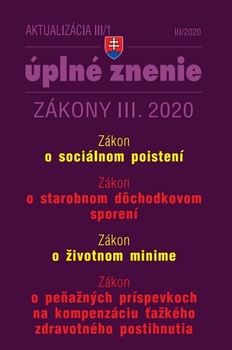 obálka: Aktualizácia III/1 - 13. dôchodok, Sociálne poistenie, Dôchodkové sporenie (Peňažné príspevky …)