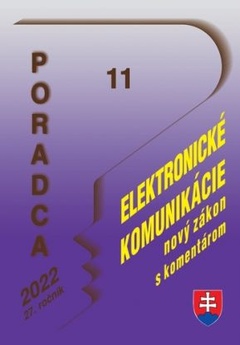 obálka: Poradca 11 2022 - Zákon o elektronických komunikáciách (nový zákon s komentárom)