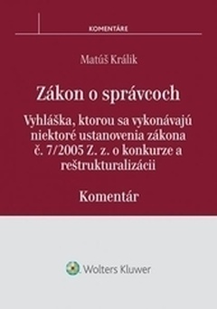 obálka: Zákon o správcoch - komentár