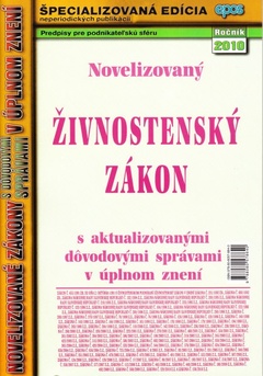 obálka: ŽIVNOSTENSKÝ ZÁKON 2010