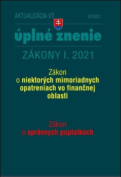 obálka: Aktualizácia I/2 2021 Daňové a účtovné zákony