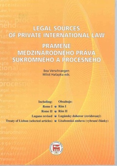 obálka: Legal Sources of Private International Law / Pramene medzinárodného práva súkromného a procesného