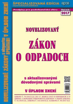 obálka: Novelizovaný zákon o odpadoch