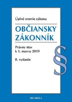 obálka: Občiansky zákonník Právny stav k 1.3.2019