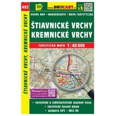 obálka: MAPA ŠTIAVNICKÉ A KREMNICKÉ VRCHY 1:40000