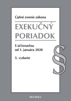 obálka: Exekučný poriadok. Úzz, s účinnosťou od 1. januára 2020, 5. vydanie