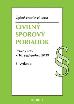 obálka: Civilný sporový poriadok. Úzz, 3. vydanie, 2019