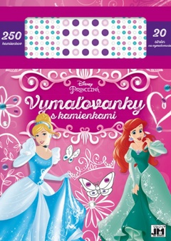 obálka: Vymaľovanky s kamienkami/ Disney Princezné