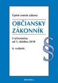 obálka: Občiansky zákonník. S účinnosťou od 1. októbra 2018, 6. vydanie