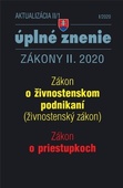 obálka: Aktualizácia II/1 2020 -Živnostenský zákon, Zákon o priestupkoch