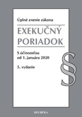 obálka: Exekučný poriadok. Úzz, s účinnosťou od 1. januára 2020, 5. vydanie