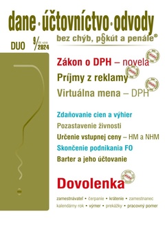 obálka: Dane a úŔtovnÝctvo 9/2024