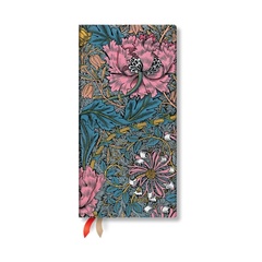 obálka: Paperblanks | D2025 Morris Pink Honeysuckle Slim HOR